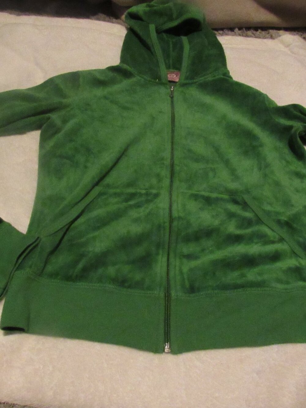Juicy Couture Kelly Green Zip Up Hoodie